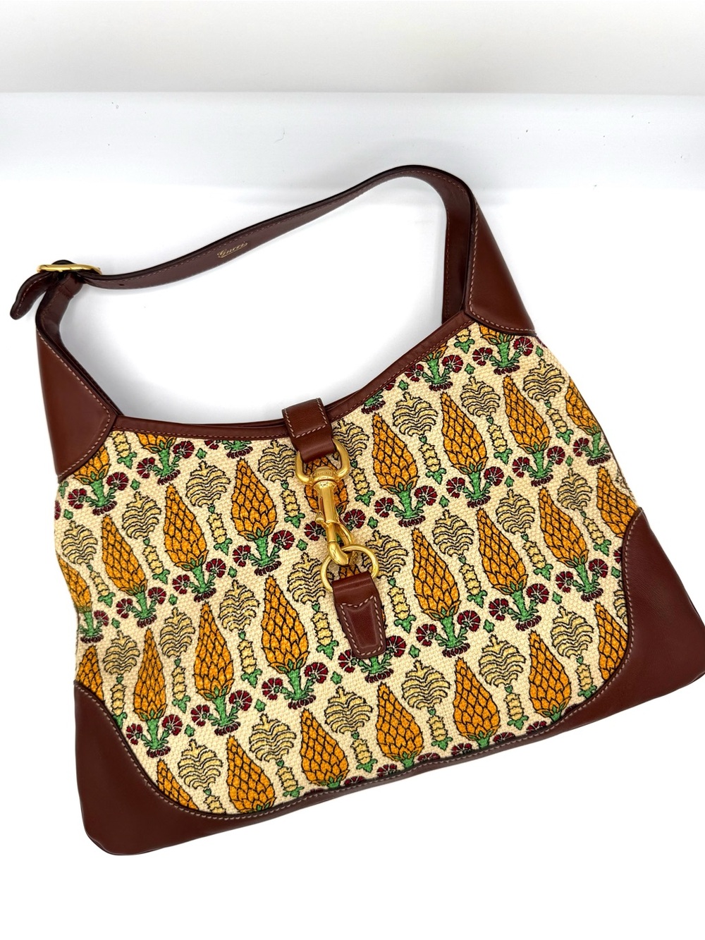Gucci Brown & Yellow Pineapple Jackie Bag